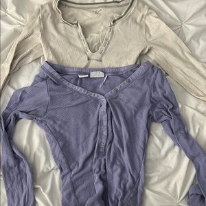 Urban outfitters Out from Under Top Bundle- Cream and Purple